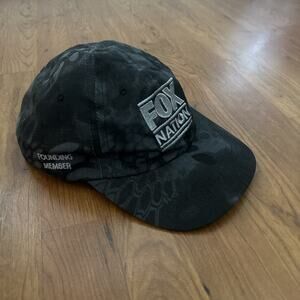 Vintage Fox Nation Founding Member Cap Waxed Snakeskin Pattern Hat Strapback USA